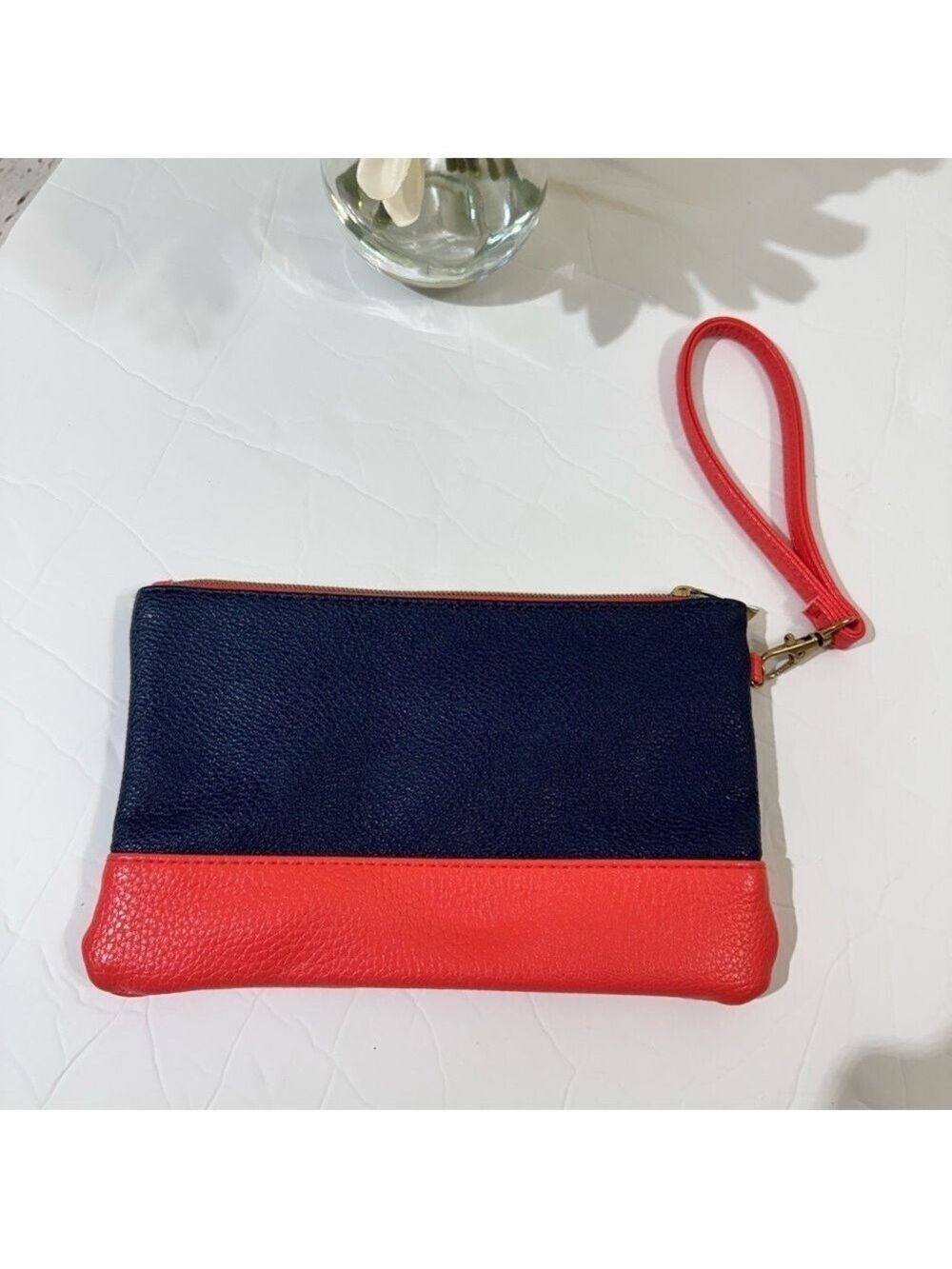Mix No. 6 Orange and Blue Wristlet with Bow Accent - Picture 2 of 6